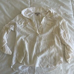 Banana Republic Silk Cream Blouse